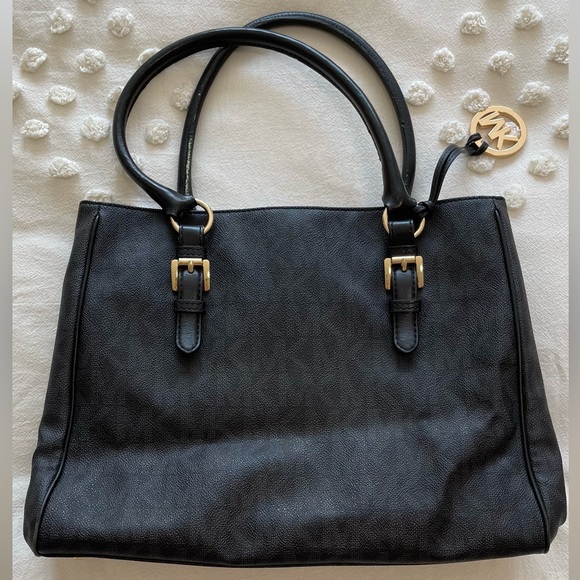 Black MK Logo Shoulder Bag - Picture 2 of 4